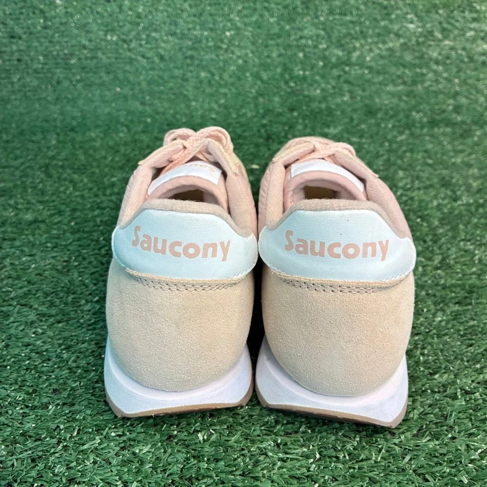 Saucony Jazz Low Pro S1866-261 Suede Nylon Retro Runner Sneaker Pink Womens Sz 9